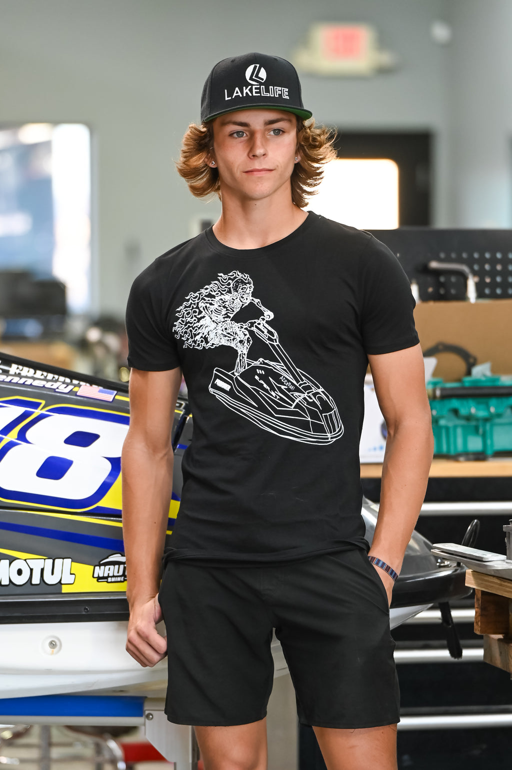 Pro Rider Skeleton Stand-up Signature Series Men's Premium T-Shirt