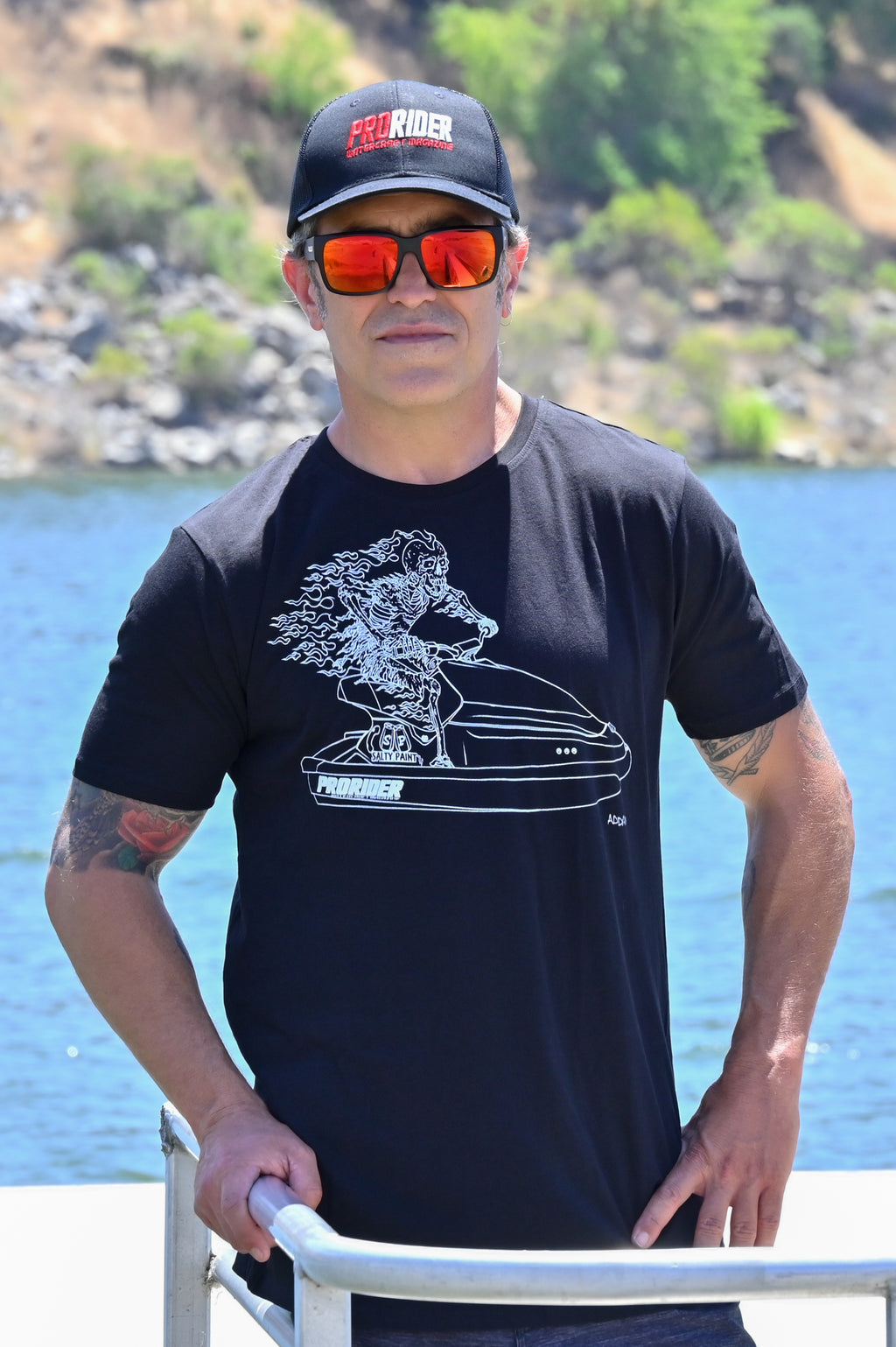 Pro Rider Wave Blaster Skeleton Signature Men's Premium T-Shirt