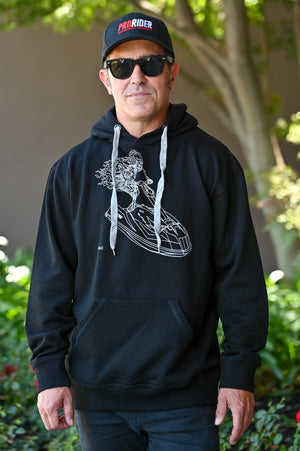 Pro Rider Skeleton Stand-Up Signature Series Men’s Premium Hoodie