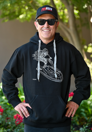 Pro Rider Skeleton Stand-Up Signature Series Men’s Premium Hoodie