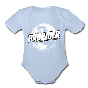 Pro Rider World Organic Short Sleeve Baby Bodysuit - sky