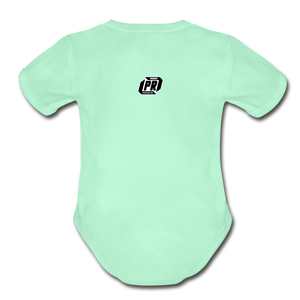 Pro Rider World Organic Short Sleeve Baby Bodysuit - light mint
