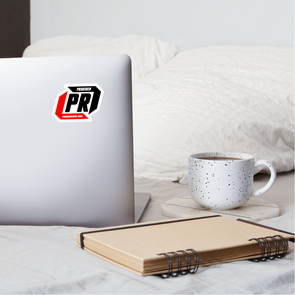 PR Square Sticker - white matte