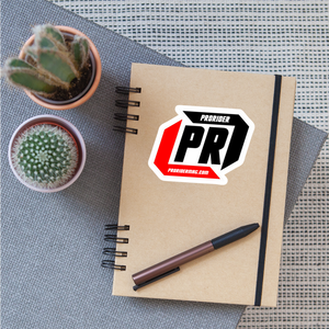 PR Square Sticker - white matte