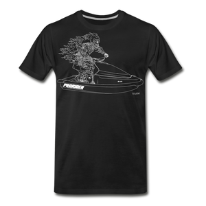 Pro Rider Wave Blaster Skeleton Signature Men's Premium T-Shirt - black